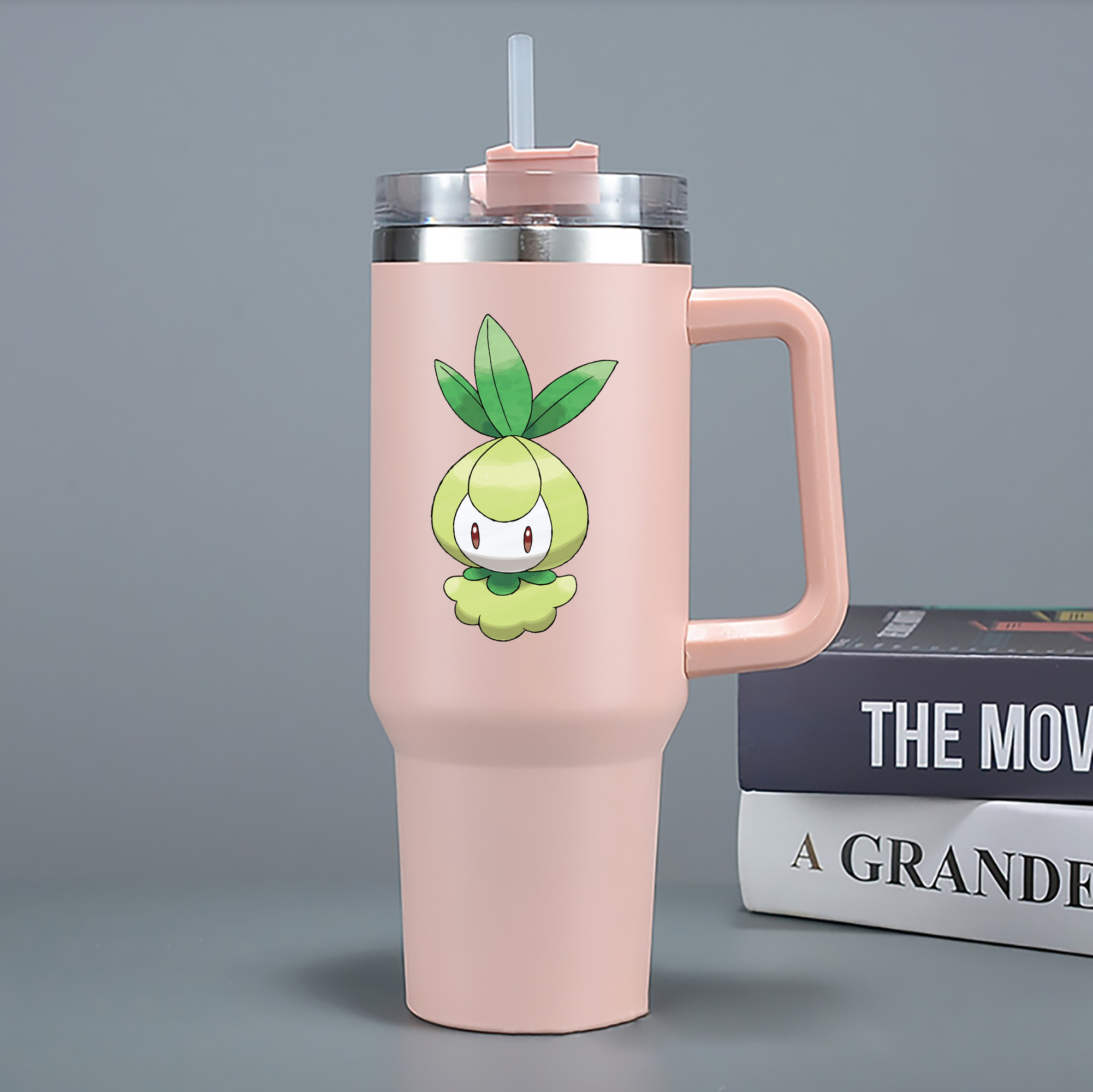 （画像用） ポケットモンスター Pokémon 1200mL車用タンブラー - クリスタルステッカー（プラスチックストロー付き）